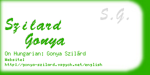szilard gonya business card